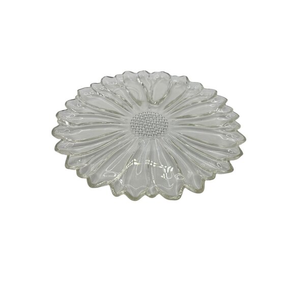 Hazel Atlas Sunflower Daisy Dahlia Luncheon . Scalloped  edge.  Serving party - Picture 11 of 13